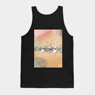 Colourful Moon Cycle Trees and Birds Graphic Tank Top